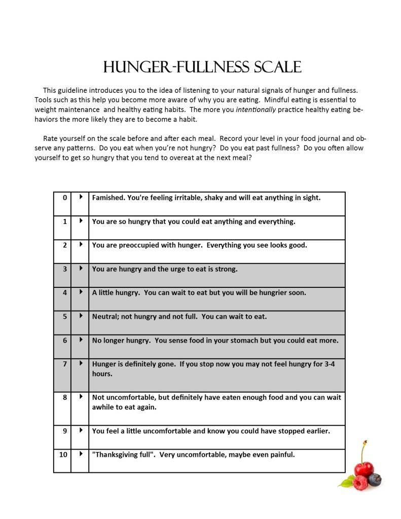 Hunger Fullness Scale