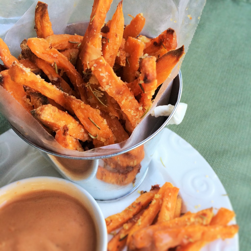 Parmesan-Crusted Baked Sweet Potato Fries