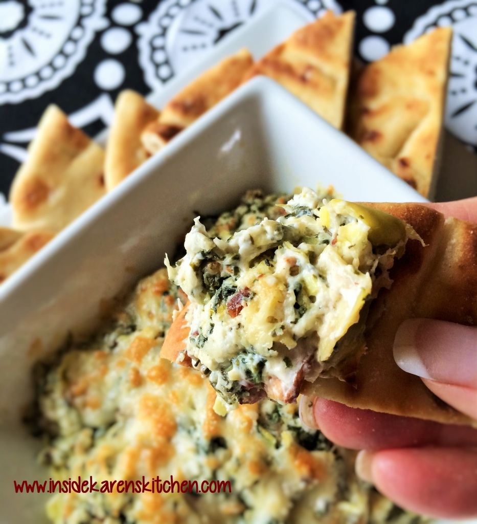 Artichoke Spinach Dip with Bacon