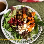 Mixed Greens, Roasted Butternut Squash and Pomegranate Seeds