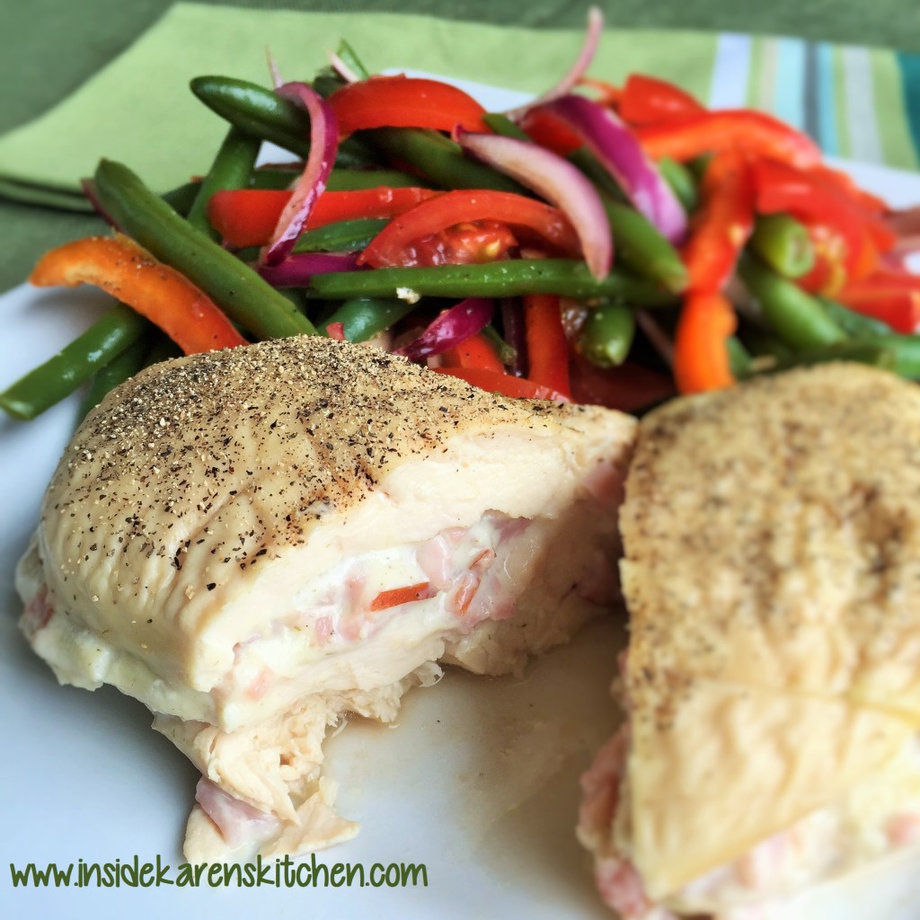 Stuffed Chicken with Green Bean and Tomato Salad (The MD Factor Diet)
