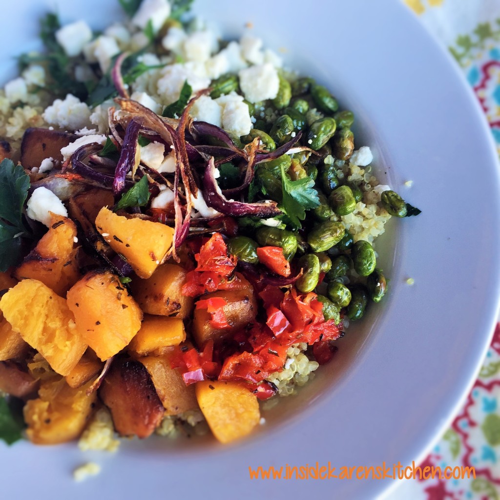 Roasted Vegetables and Feta Quinoa Bowl 2