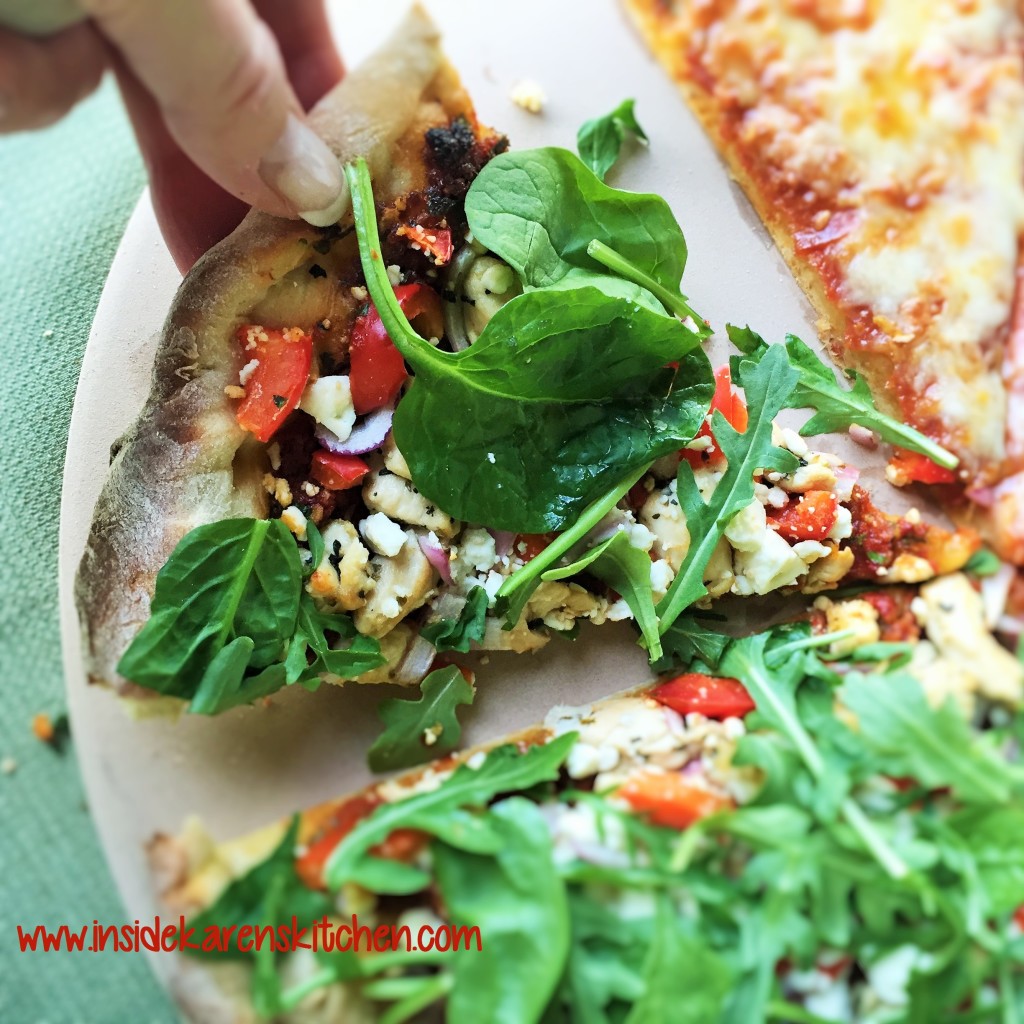 Greek Chicken Pizza with Easy Whole Wheat Crust 3