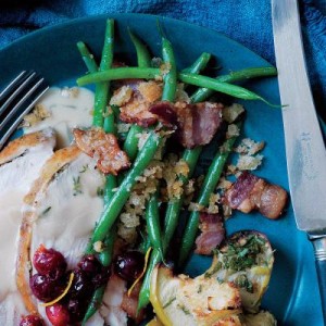 Sauteed Haricots Verts with Bacon and Breadcrumbs