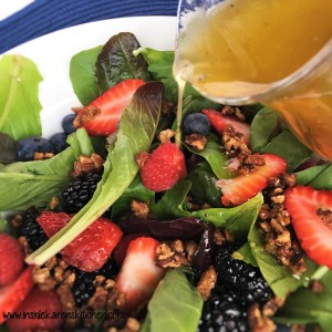 Berries and Nuts Spinach Salad wilth Poppyseed Dressing 4