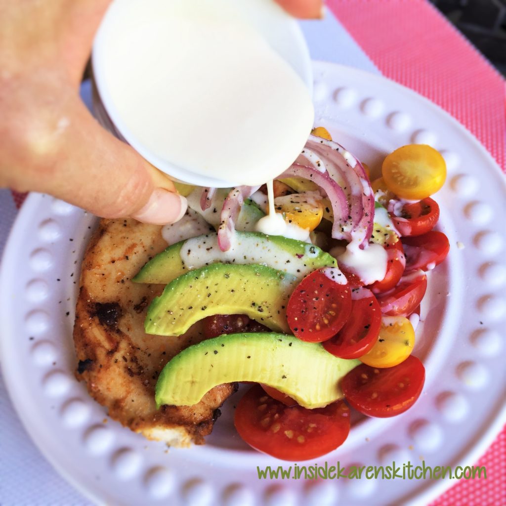 Grilled Chicken with Tomato Avocado Salad 2