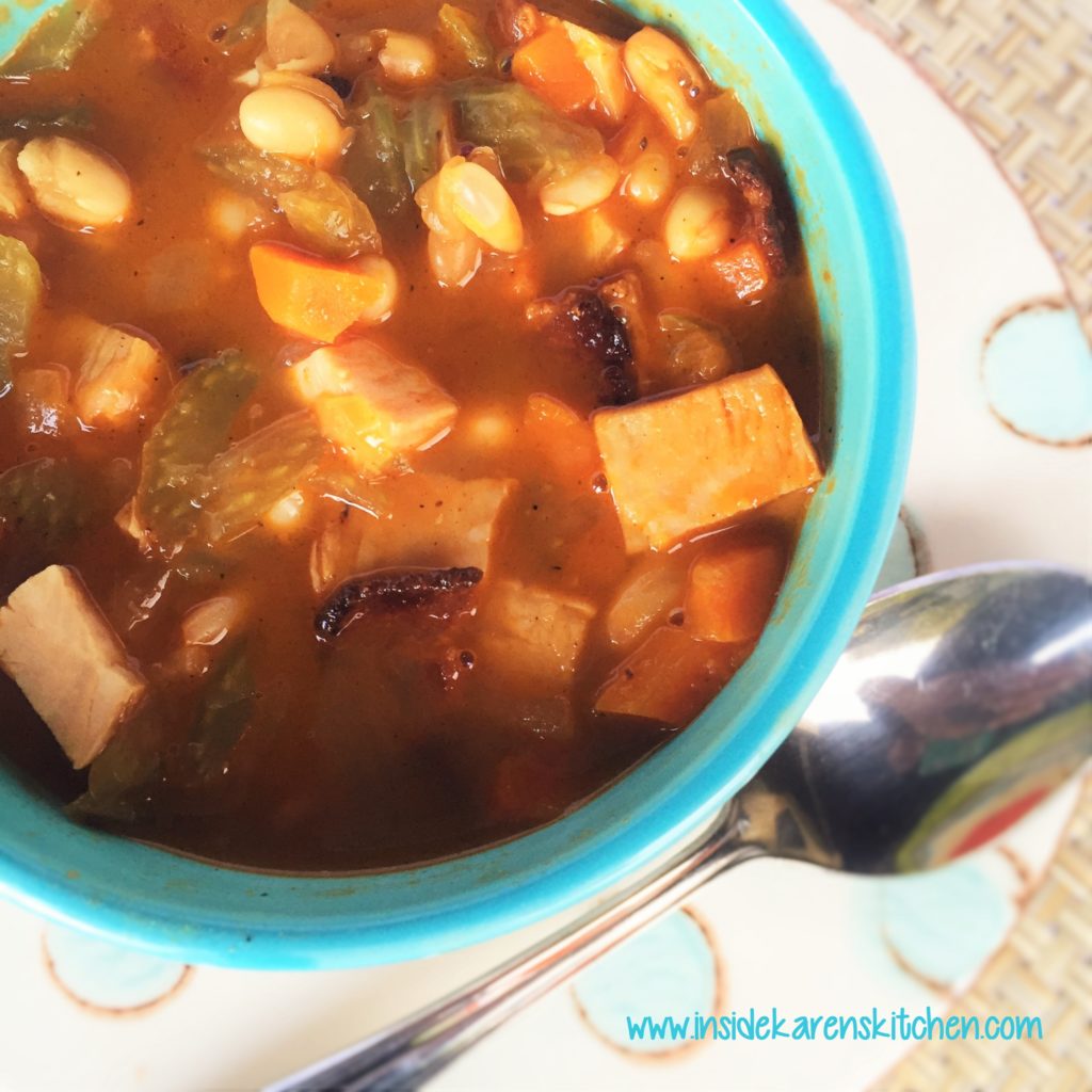 Turkey and Bean with Bacon Soup