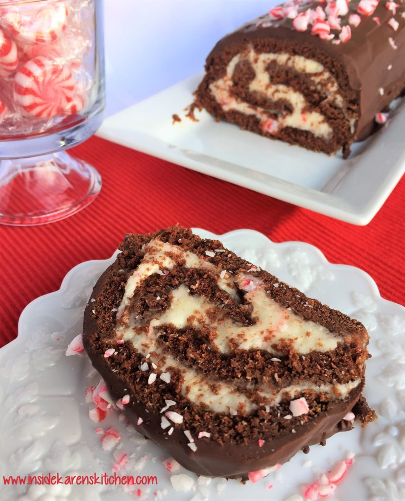 Peppermint Chocolate Cake Roll