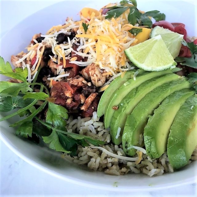 Mexican Fiesta Rice Bowl with Mango Salsa – Karen Mangum Nutrition