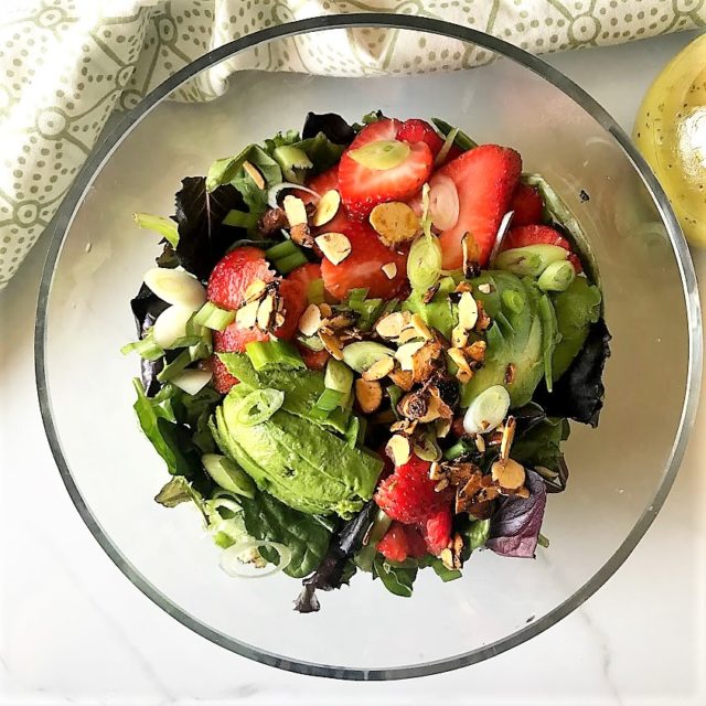 Strawberry Avocado Salad With Honey Lime Poppyseed Dressing Karen